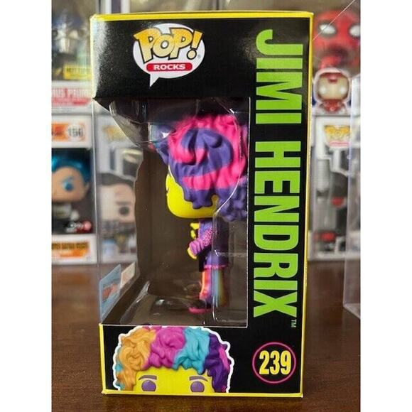 Funko Pop Jimi Hendrix #239 Black Light NYCC Exclusive Vaulted - Picture 5 of 7